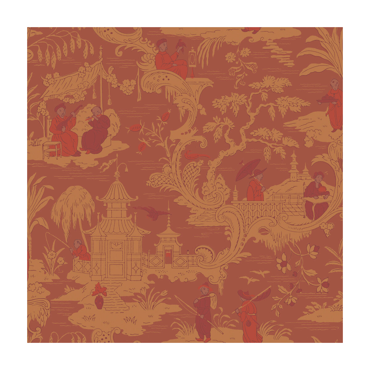 100/8041-CS CHINESE TOILE Red Cole & Son Wallpaper