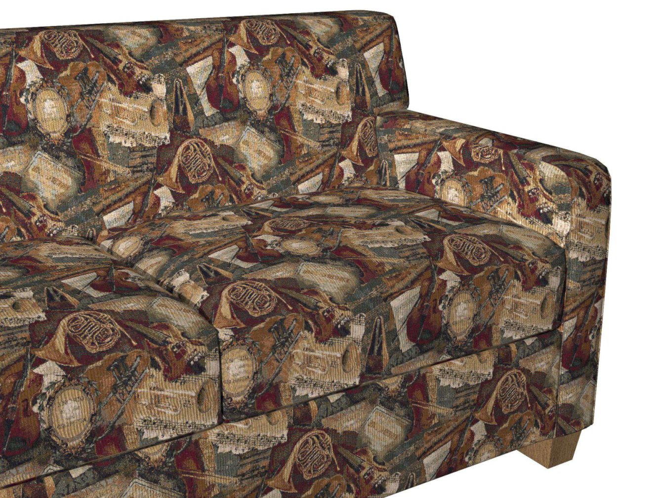 1010 Novelty Music Hall Brown,Green Charlotte Fabrics