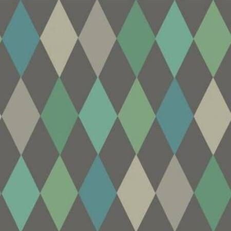103/2007-CS PUNCHINELLO Teal On Charcoal Cole & Son Wallpaper