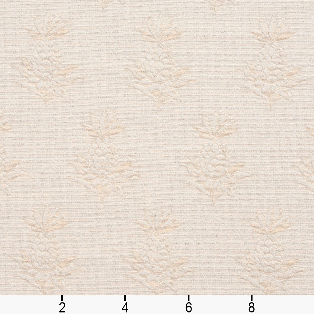 1076 Novelty,Tropical & Botanical Pineapple Grove White & Ivory Charlotte Fabrics