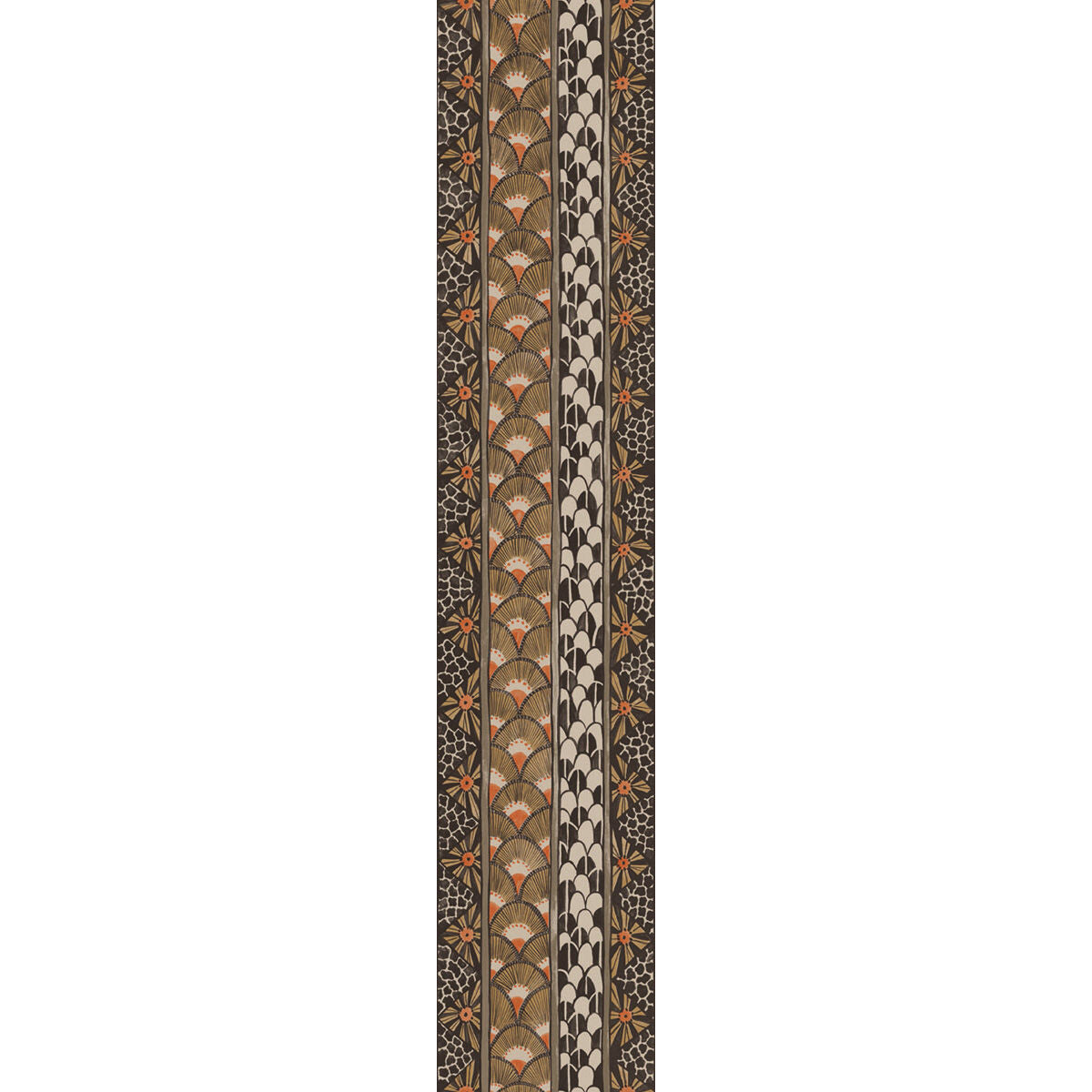 109/5026-CS ARDMORE BORDER BLACK & BURNT ORANGE COLE & SON Wallpaper