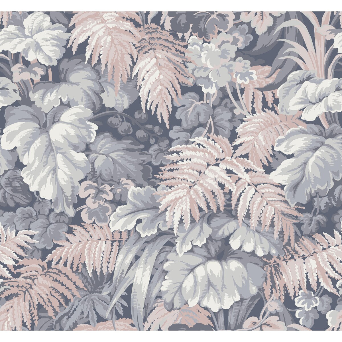 113/3010-CS ROYAL FERNERY SLATE BLUE & BLUSH PINK COLE & SON Wallpaper