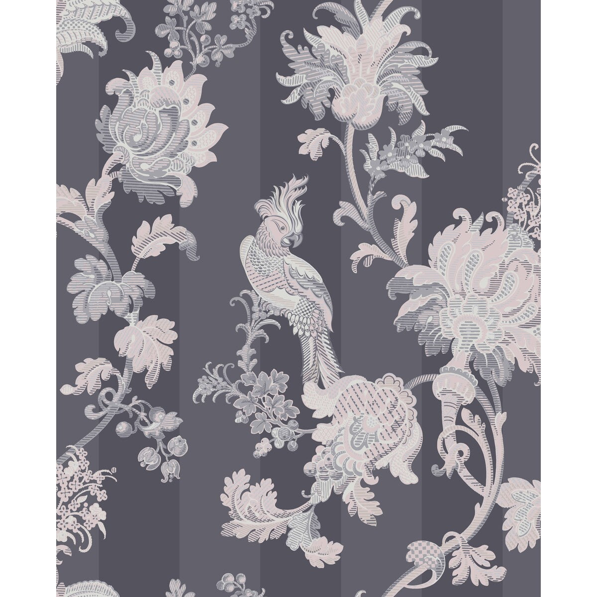 113/8023-CS ZERZURA SLATE GREY & BLUSH PINK COLE & SON Wallpaper