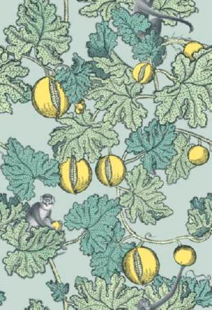 114/1002-CS FRUTTO PROIBITO Seafoam Lemon Cole & Son Wallpaper