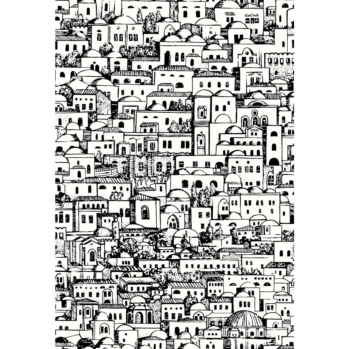 114/19039-CS MEDITERRANEA WHITE/BLACK COLE & SON Wallpaper