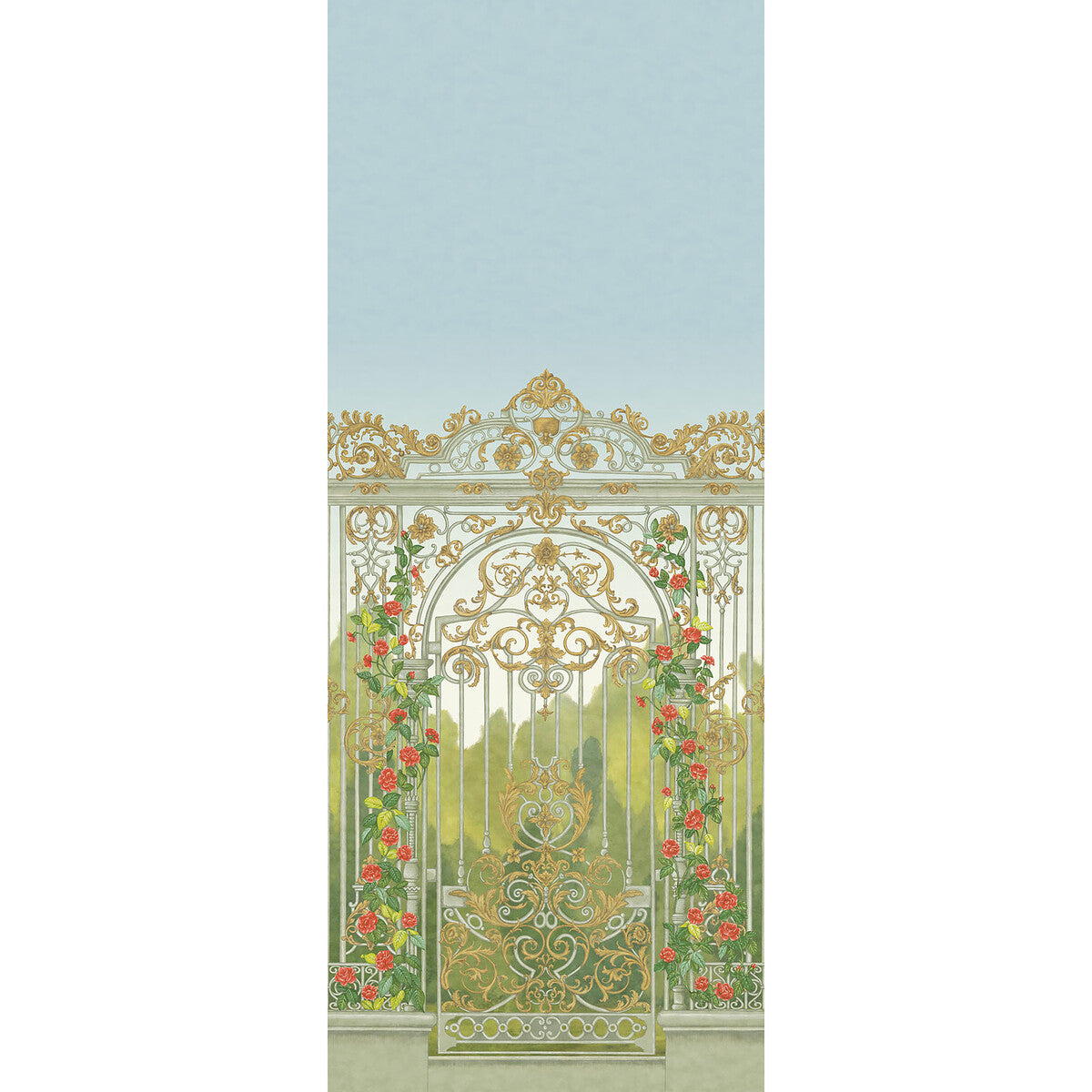 118/8017-CS TIJOU GATE Spring Green Cole & Son Wallpaper