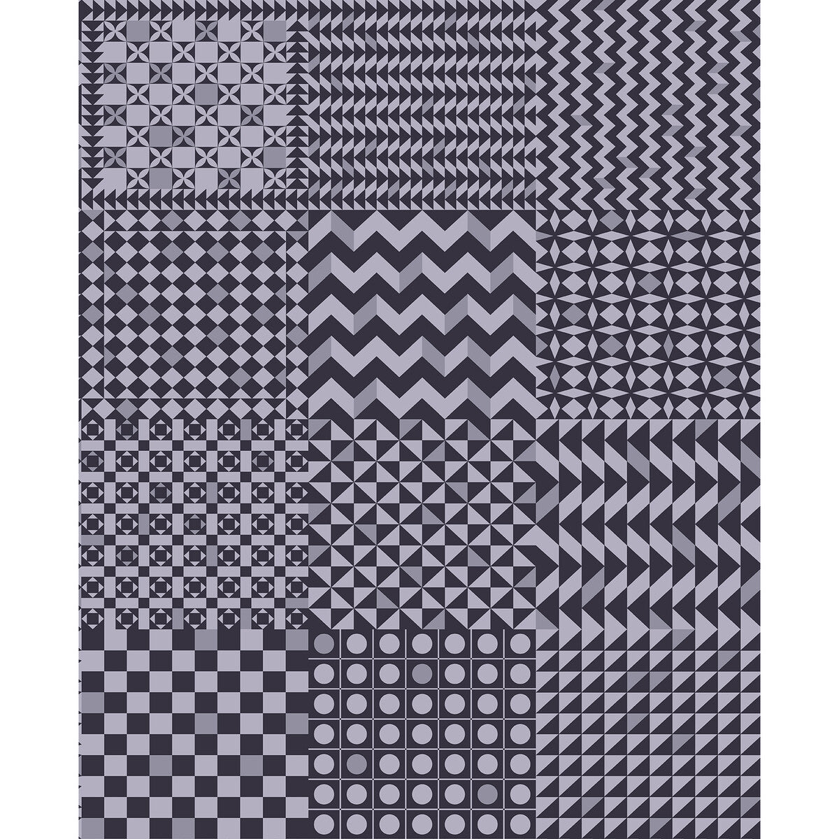 123/7033-CS GEOMETRICO MAGENTA & INK COLE & SON Wallpaper