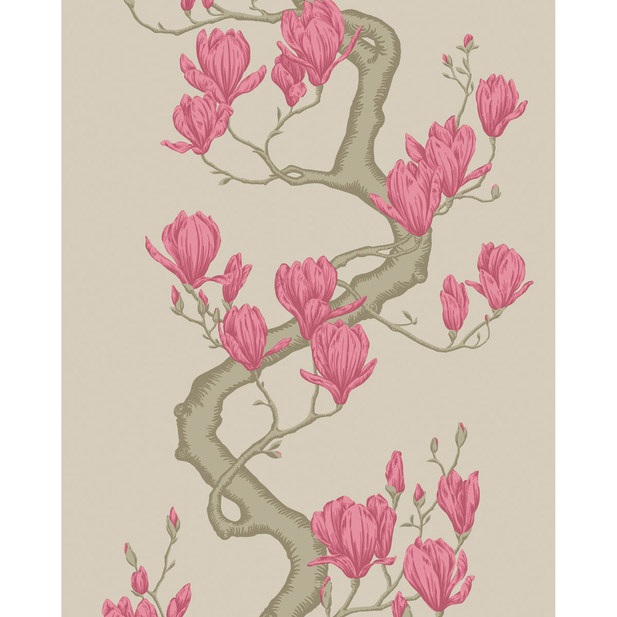 128/1006-CS COLE & SON MAGNOLIA TREE MAGENTA