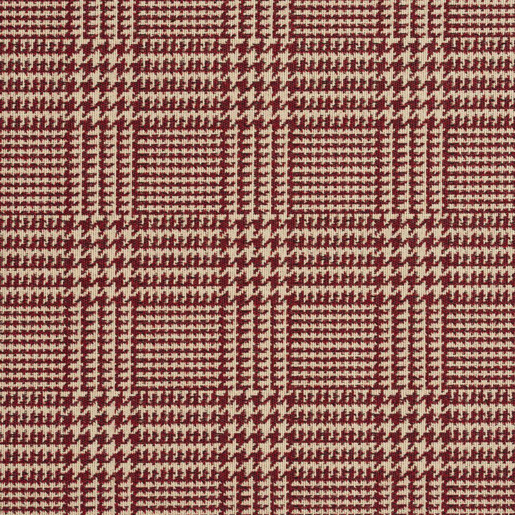 1941 Check & Houndstooth,Plaid Red & Burgundy Charlotte Fabrics Woven Patterns
