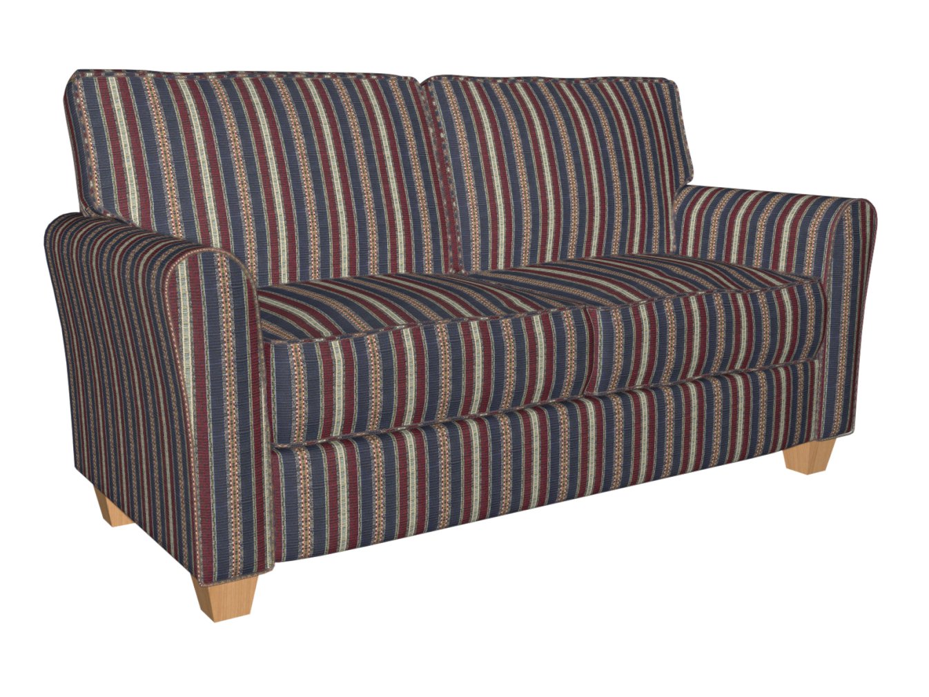 1987 Stripe Navy Stripe Blue,Red & Burgundy Charlotte Fabrics