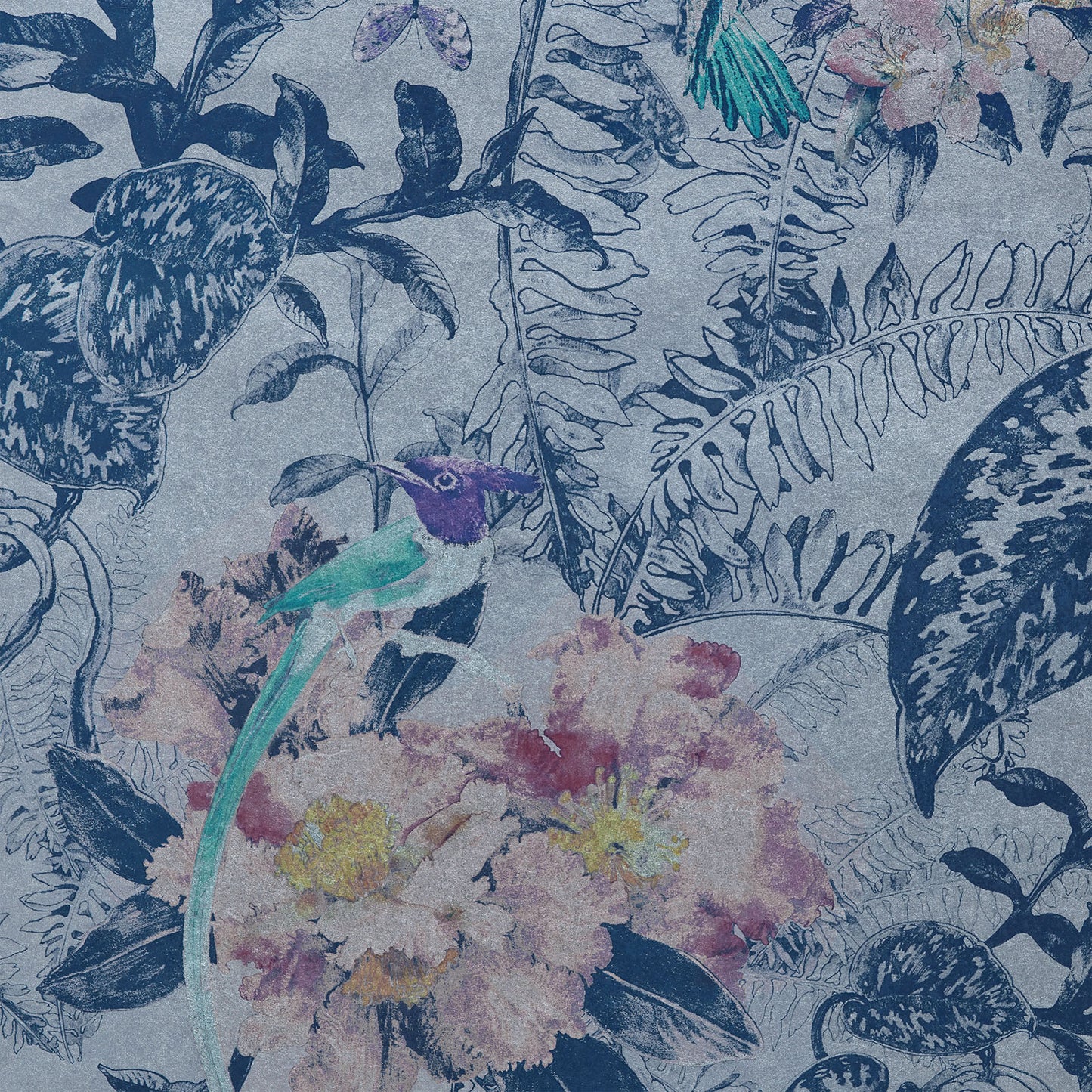 200814403 1838-Wallcoverings WALLPAPER - WP # 03 BLUE DUSK WILLOW