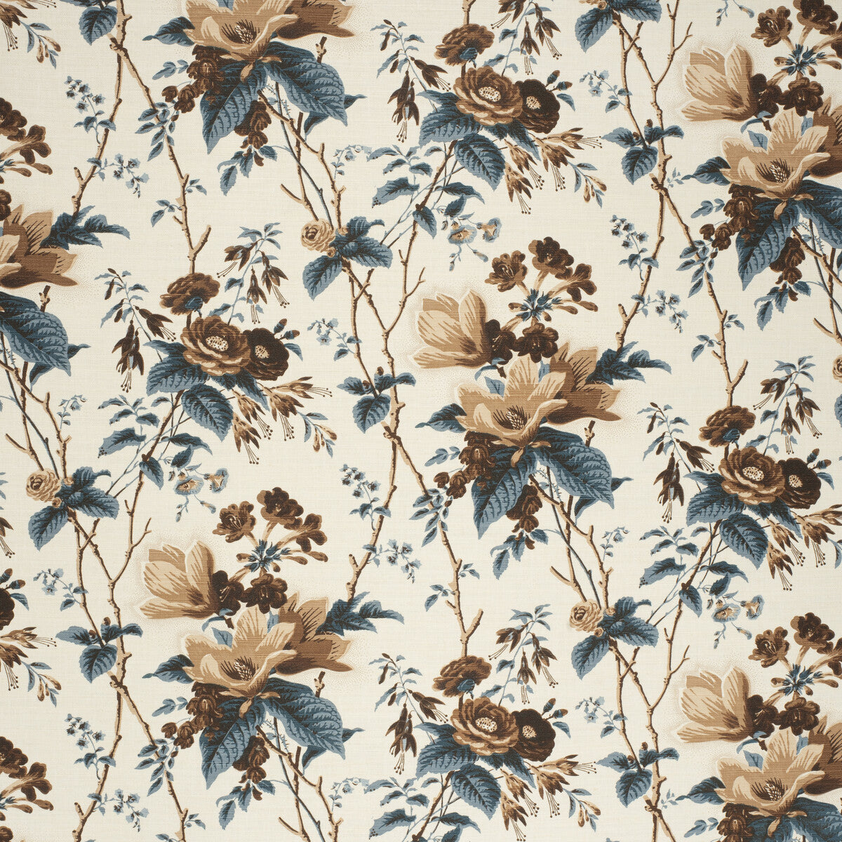 2020129-561 DE LA TOUR BLU/BROW/WHI LEE JOFA Fabrics Drapery Upholstery