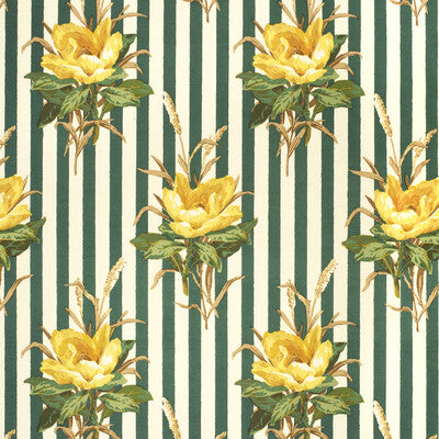 2020144-403 MELBA FLOWER STRIPE YELLO LEE JOFA Fabrics Drapery Upholstery