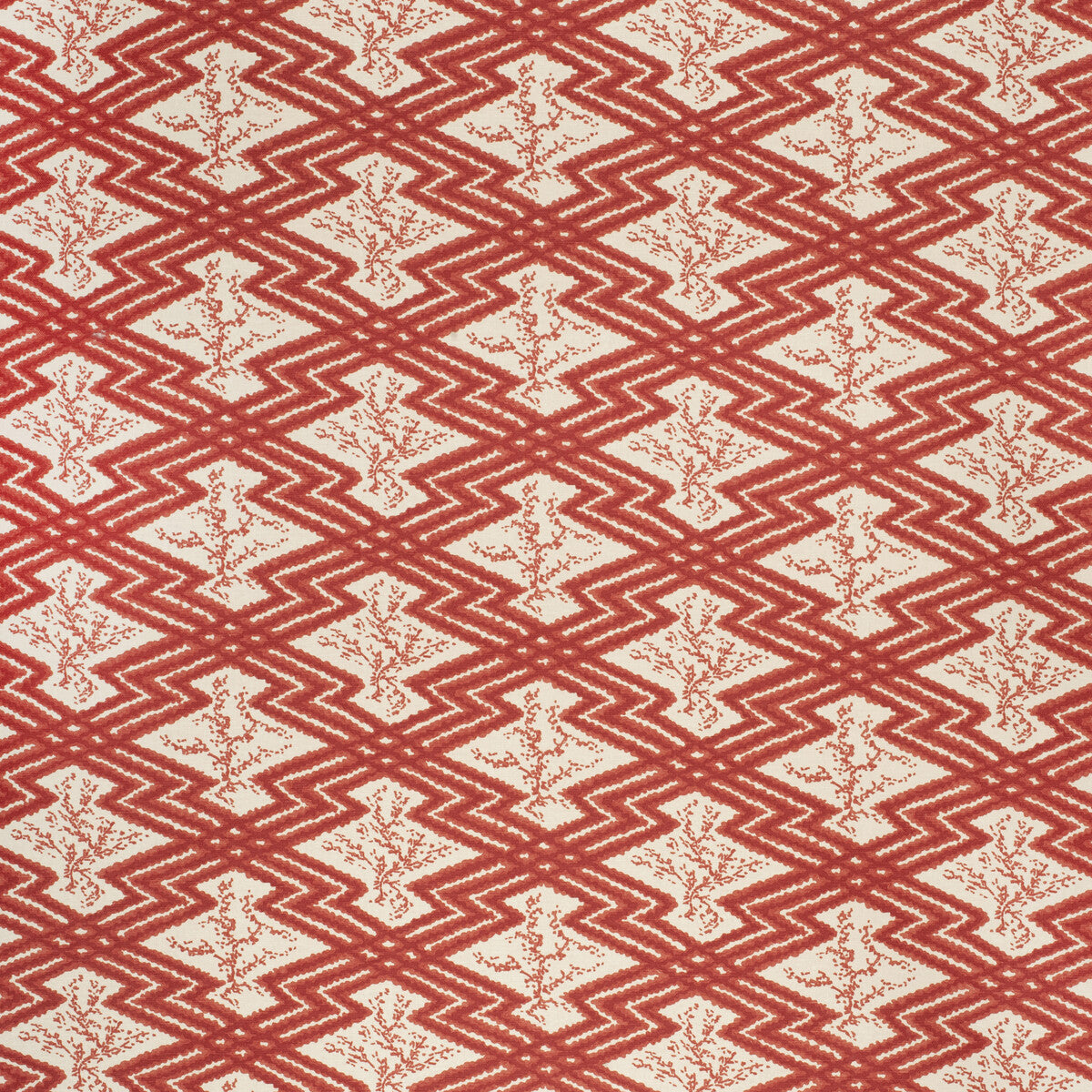 2020168-169 VIA KRUPP RED/ECRU LEE JOFA Fabrics Drapery Upholstery