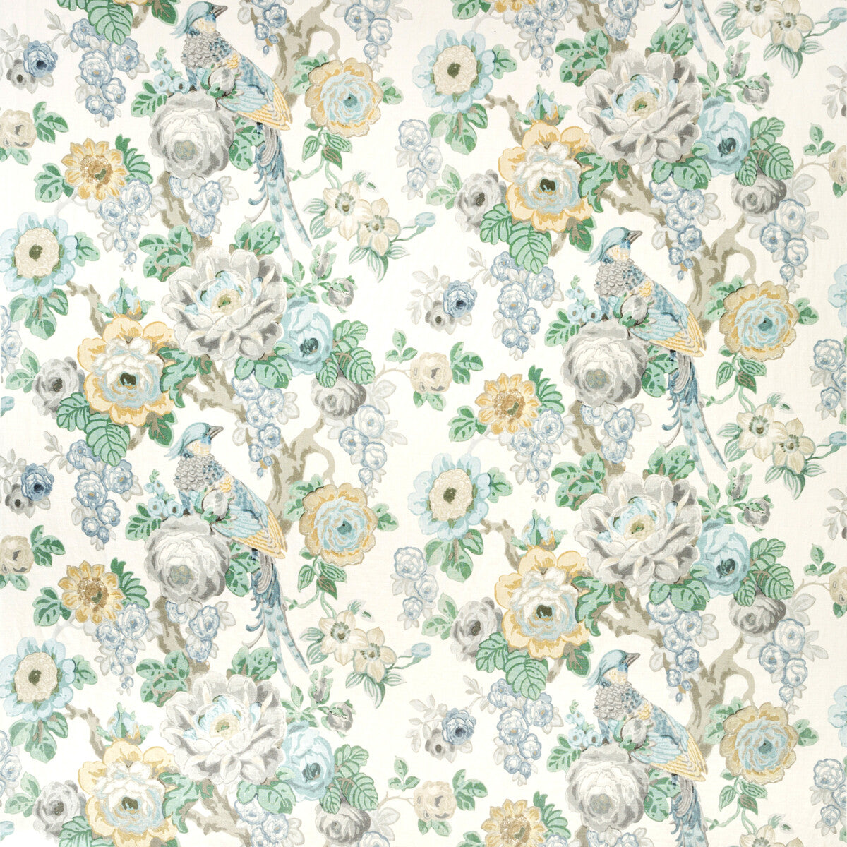 2020181-1311 AVONDALE PRINT SLATE/AQUA LEE JOFA Fabrics Drapery Upholstery