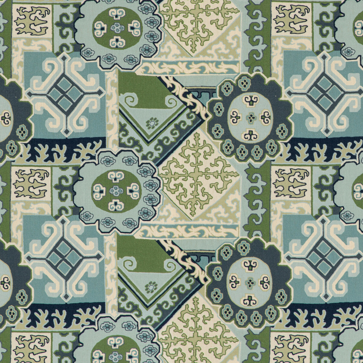 2020193-1353 BATANGAS PRINT AQUA/LEAF LEE JOFA Fabrics Drapery Upholstery