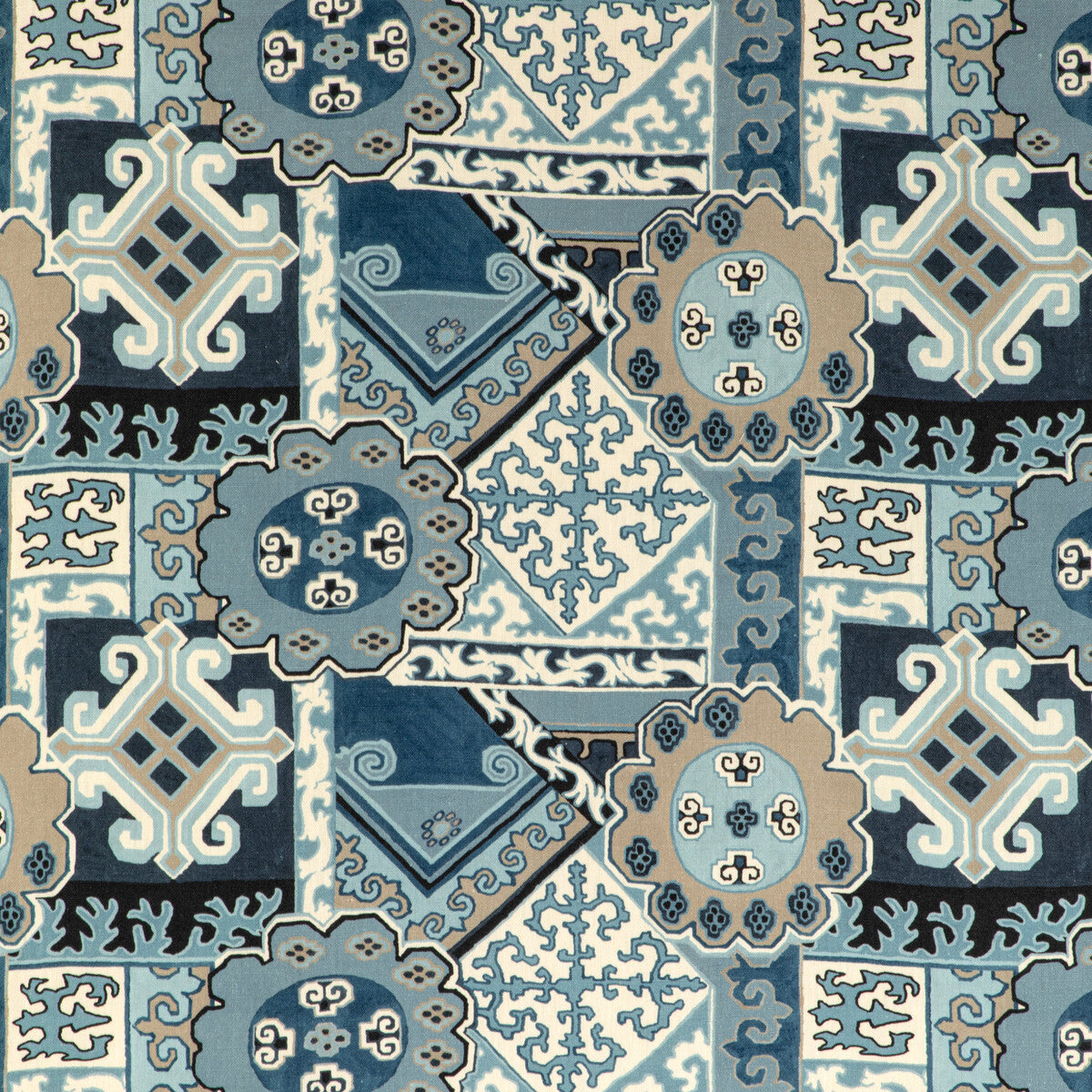 2020193-505 BATANGAS PRINT BLUE/SLATE LEE JOFA Fabrics Drapery Upholstery