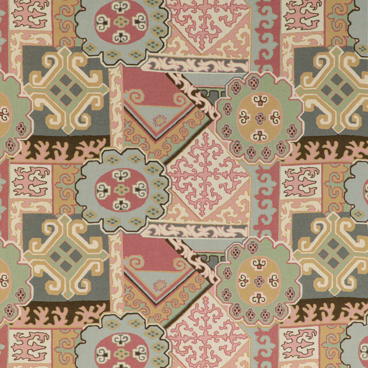 2020193-7134 BATANGAS PRINT PINK/MULTI LEE JOFA Fabrics Drapery Upholstery