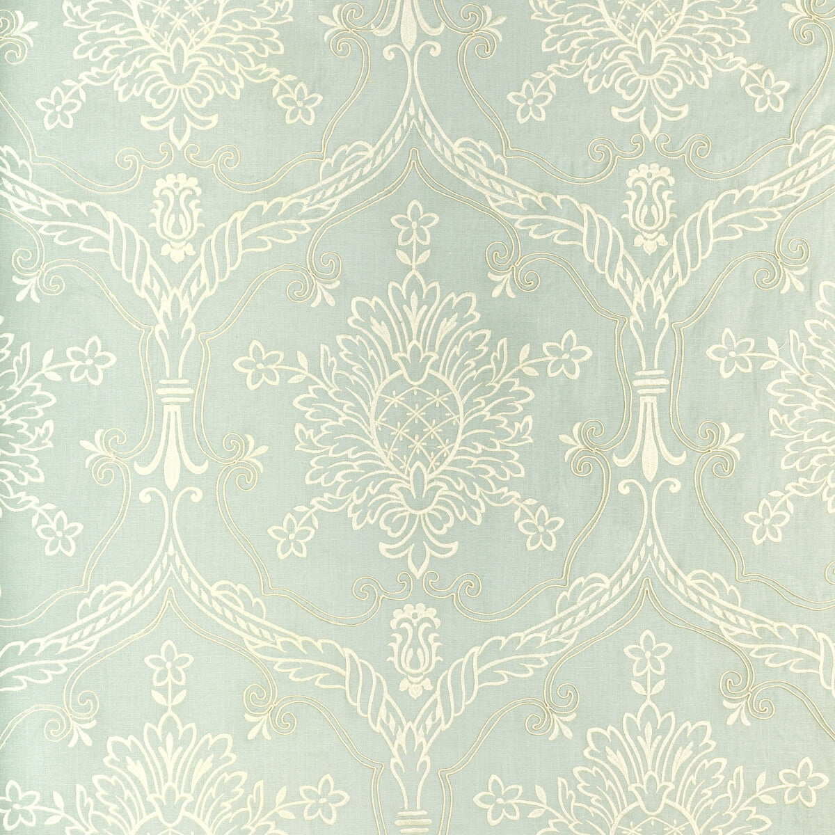 2022110-13 HAYES EMBROIDERY AQUA LEE JOFA DRAPERY