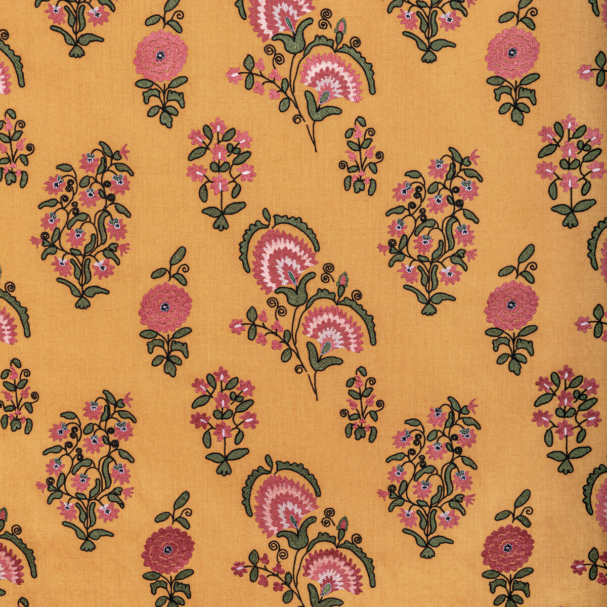 2022112-417 MEAD EMBROIDERY SAFFRON/PETAL LEE JOFA DRAPERY