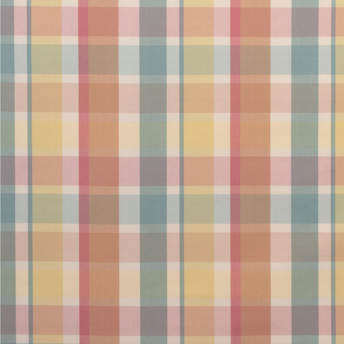 2023107-3524 FISHER PLAID MELON/AQUA LEE JOFA Fabrics Drapery Upholstery