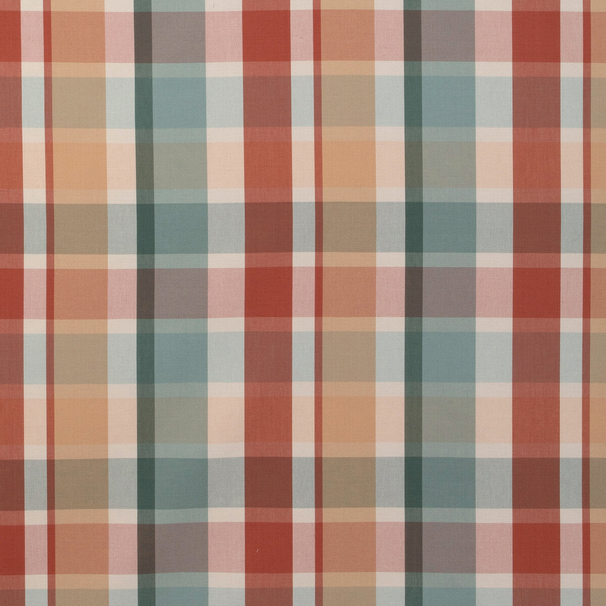 2023107-519 FISHER PLAID TEAL/SPICE LEE JOFA Fabrics Drapery Upholstery