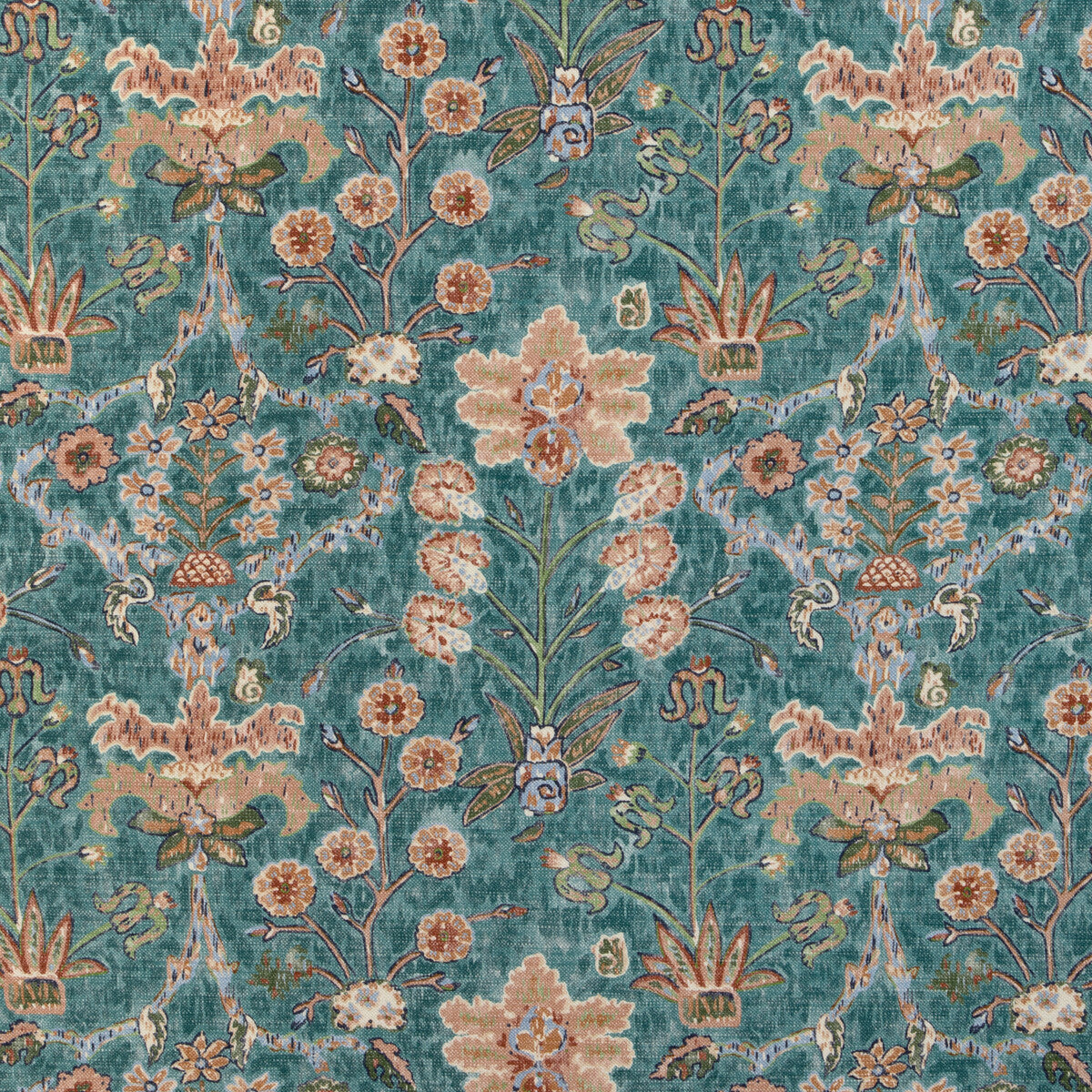 2023123-913 KERMAN PRINT TEAL/ROSE LEE JOFA Fabrics Drapery Upholstery