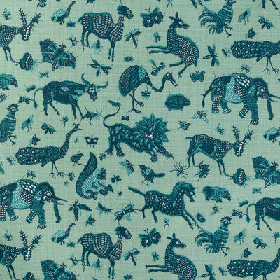 2023127-355 JAVA JUNGLE LINEN TEAL LEE JOFA Fabrics Drapery Upholstery