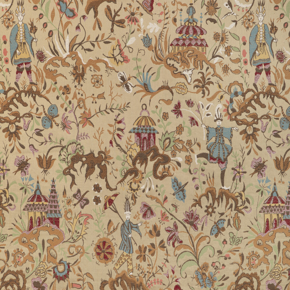 2023130-16 CHINESE BROCADE SAND LEE JOFA Fabrics Drapery Upholstery