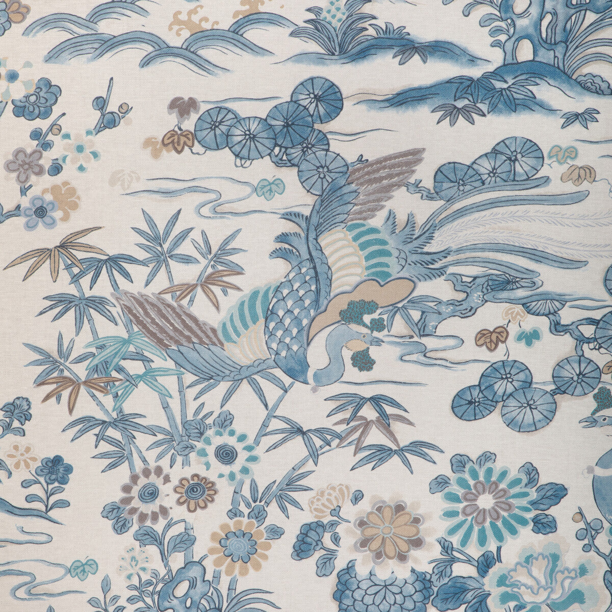 2023139-55 SAKURA PRINT BLUE LEE JOFA Fabrics Drapery Upholstery