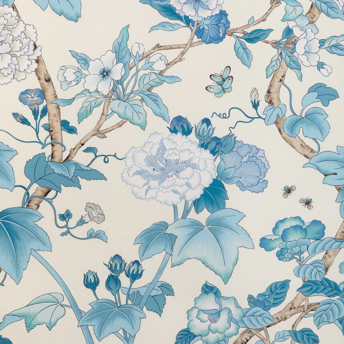 2023143-155 GARDENIA PRINT DELFT/SKY LEE JOFA Fabrics Drapery Upholstery