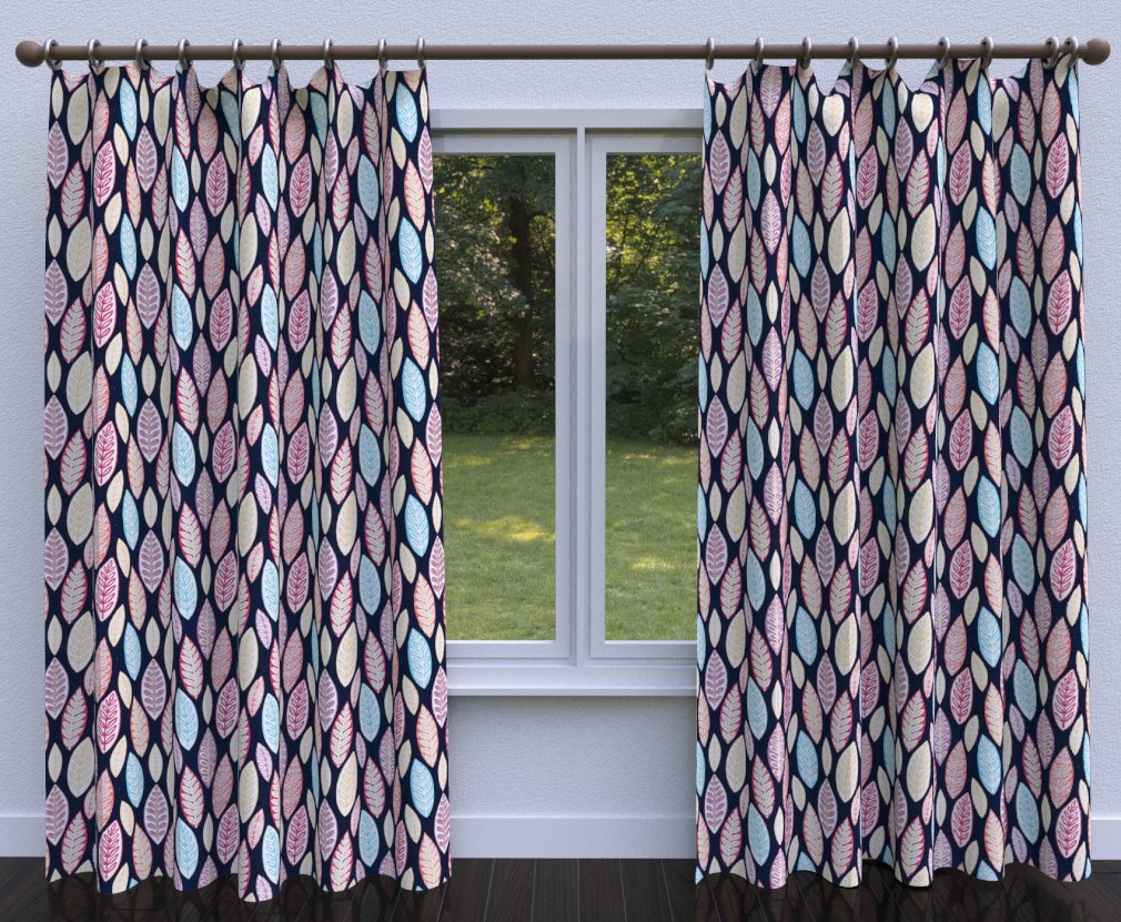 20510-01 Abstract & Geometric,Leaves nan Aqua & Teal,Black,Pink Charlotte Select