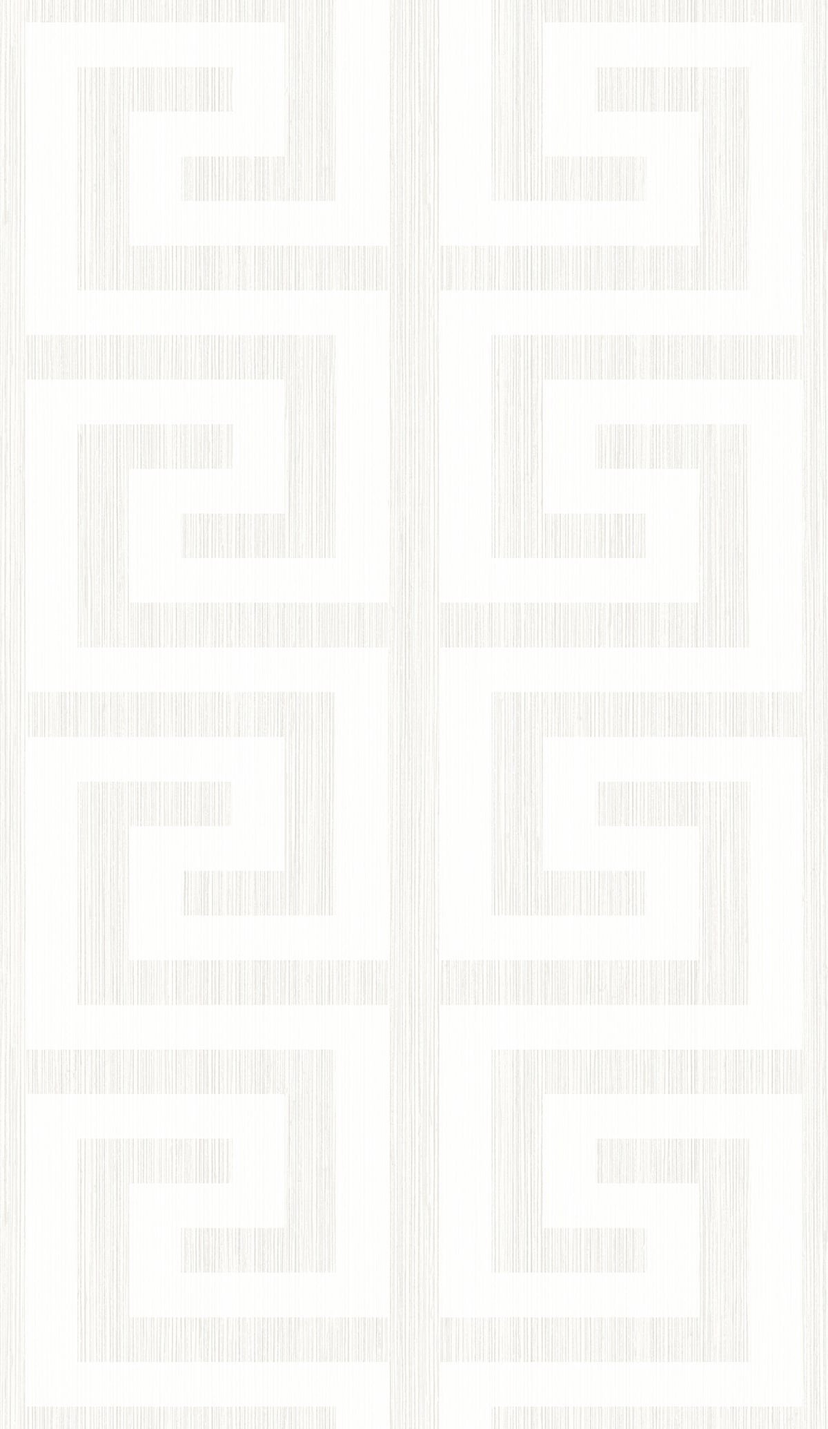 2232000 Etten Studios Essential Textures Wallpaper Greek Key Metallic Pearl & Ivory