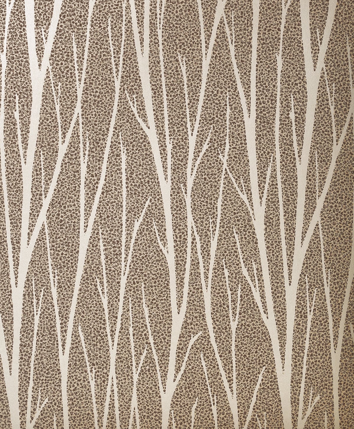 2232106 Etten Studios Essential Textures Wallpaper Birch Trail Metallic Champagne & Copper Glitter