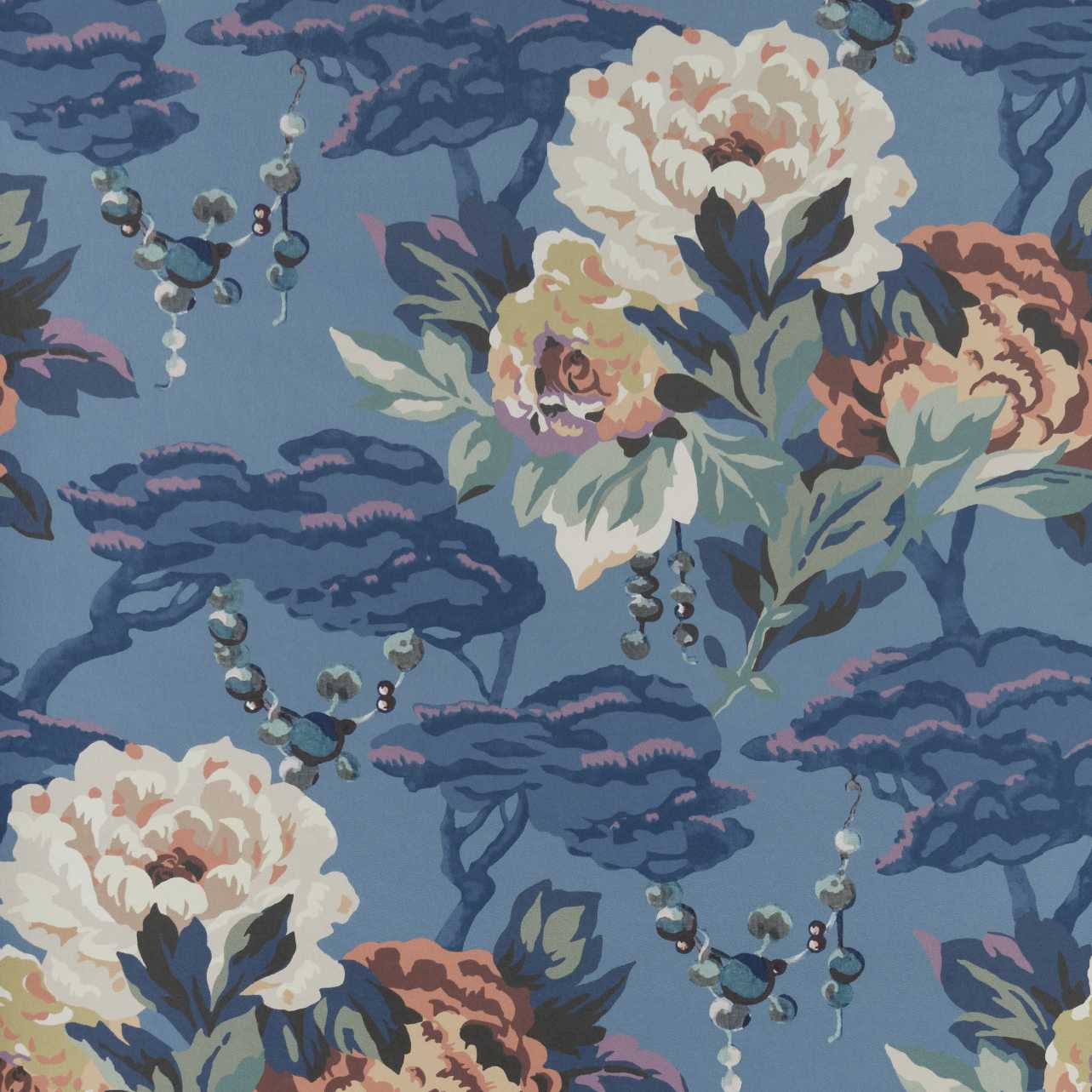 231117002 1838-Wallcoverings WALLPAPER - WP # 02 INDIGO V&A
