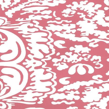 2335-51WP SAN MARCO REVERSE Coral On Almost White Quadrille Wallpaper