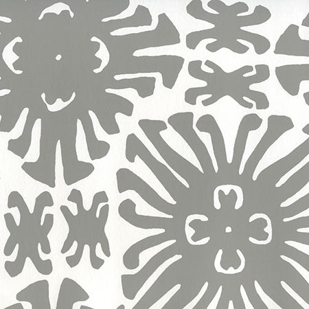 2475WP-06 SIGOURNEY SMALL SCALE Gray On White Quadrille Wallpaper