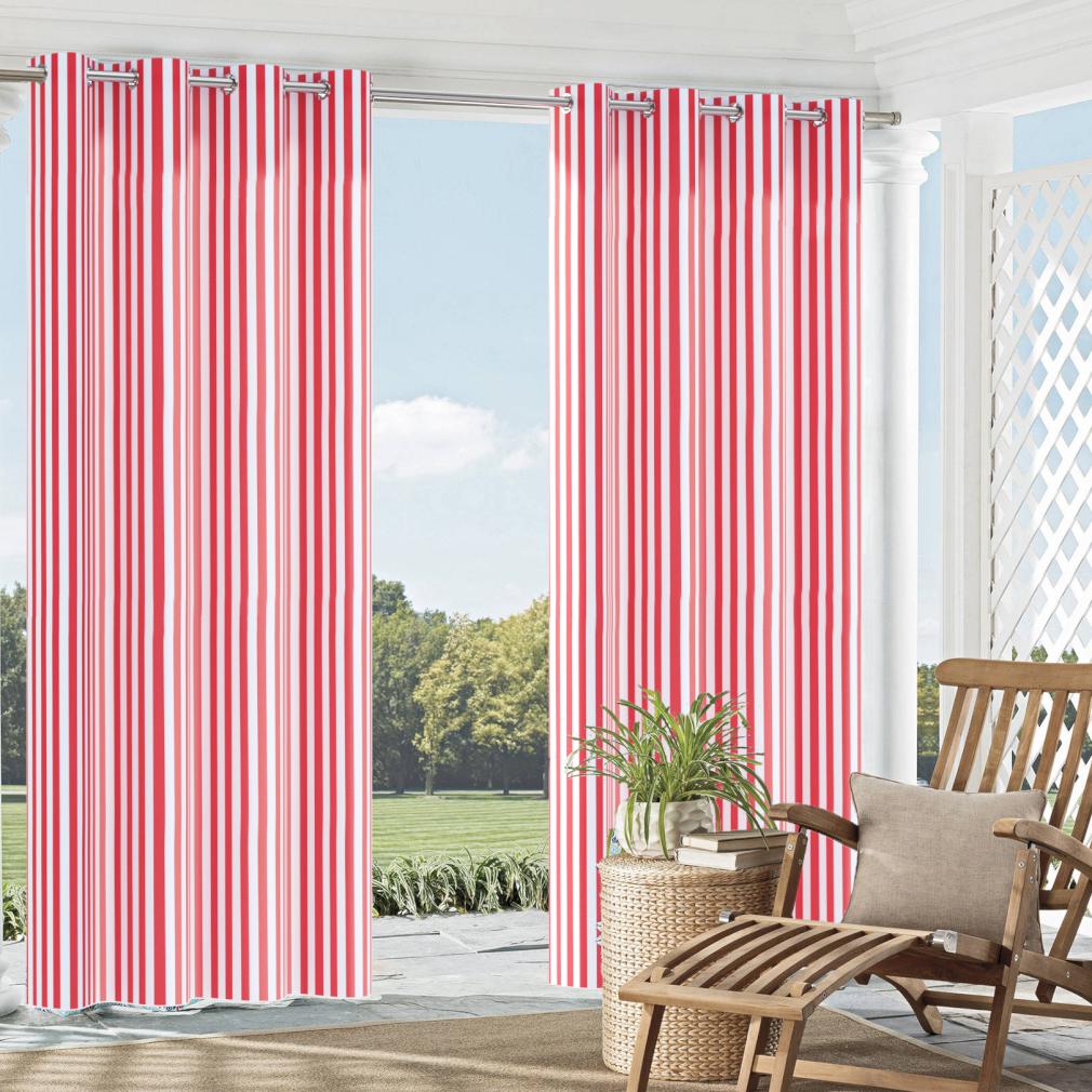 2487 Stripe Crimson Canopy Red & Burgundy Charlotte Fabrics