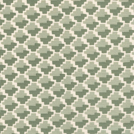 303720F-02 IL GIOCO Silver/Green on Light Tint Quadrille Fabric