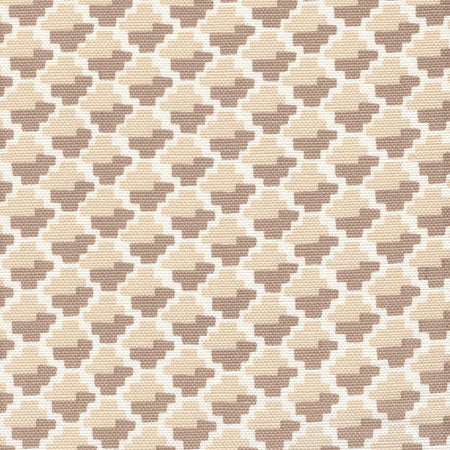 303720F-04 IL GIOCO Camel on Light Tink Quadrille Fabric