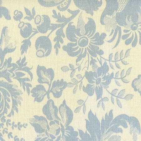 306081F DES GARDES Soft Windsor Blue on Tint Quadrille Fabric