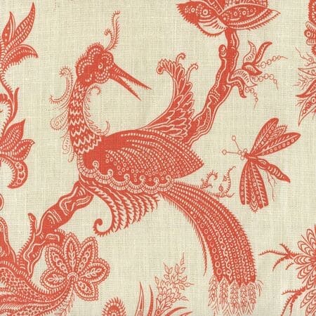 306204F Paradis Orange on Tint Quadrille Fabric