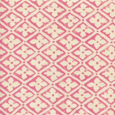 306330F-02 PUCCINI Pink on Tinted Linen Quadrille Fabric