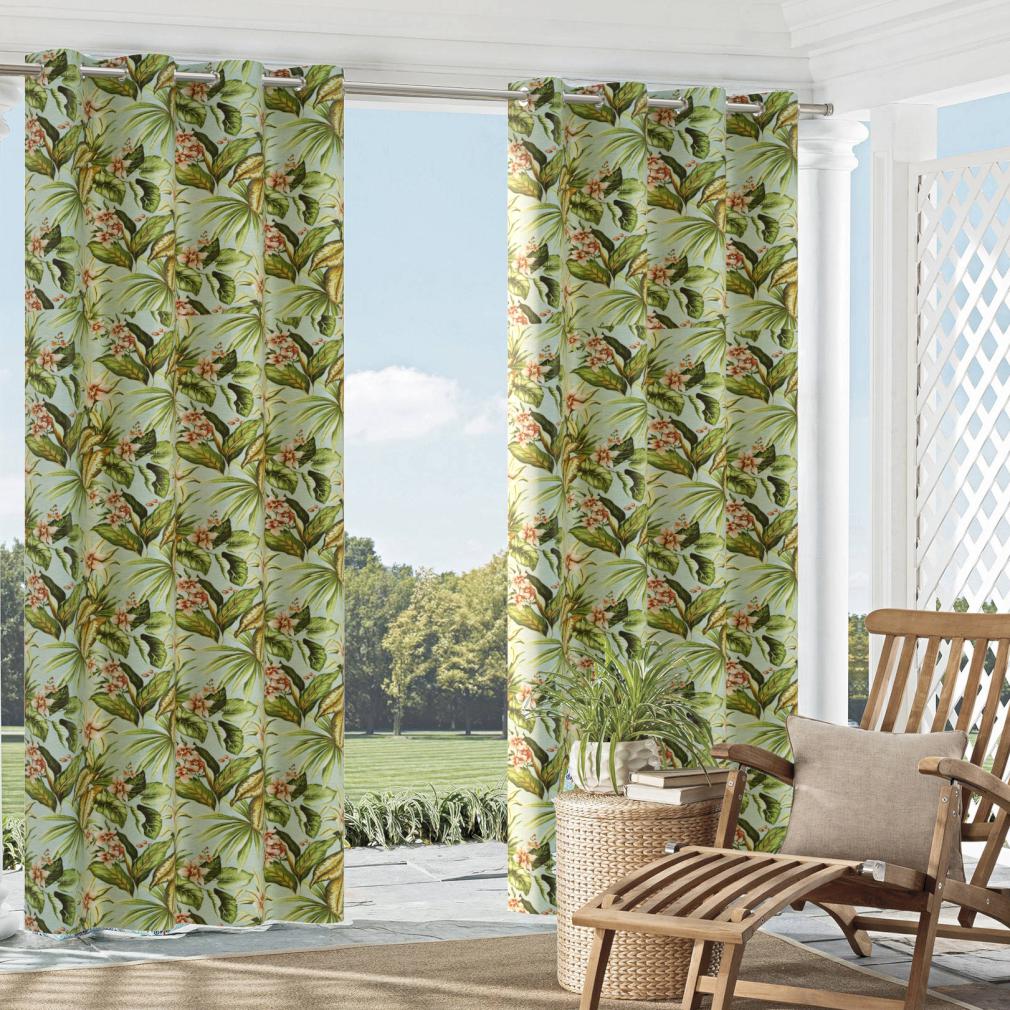 3426 Floral,Tropical & Botanical Jamaica Aqua & Teal,Green Charlotte Fabrics