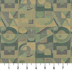 3568 Abstract & Geometric Clover Aqua & Teal Charlotte Fabrics