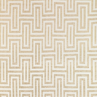 36340-4 GEO GLAM IVORY GOLD KRAVET COUTURE Fabrics Drapery Upholstery