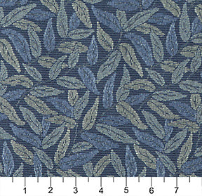3762 Leaves Oasis Blue Charlotte Fabrics