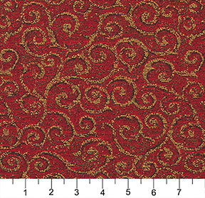 3771 Small Scale Salsa Red & Burgundy Charlotte Fabrics