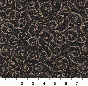 3772 Small Scale Raven Black Charlotte Fabrics
