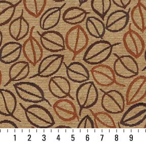 5071 Leaves Nutmeg Brown Charlotte Fabrics